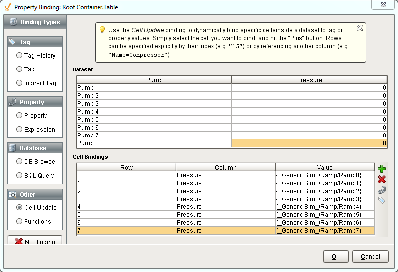 Cell Update Binding - Realtime Tag Values in a Table Step 4