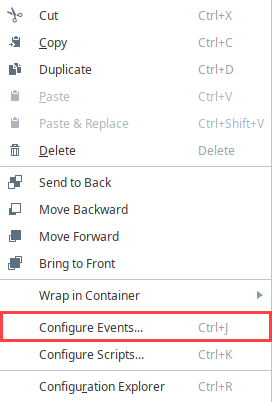 Configure Component Events