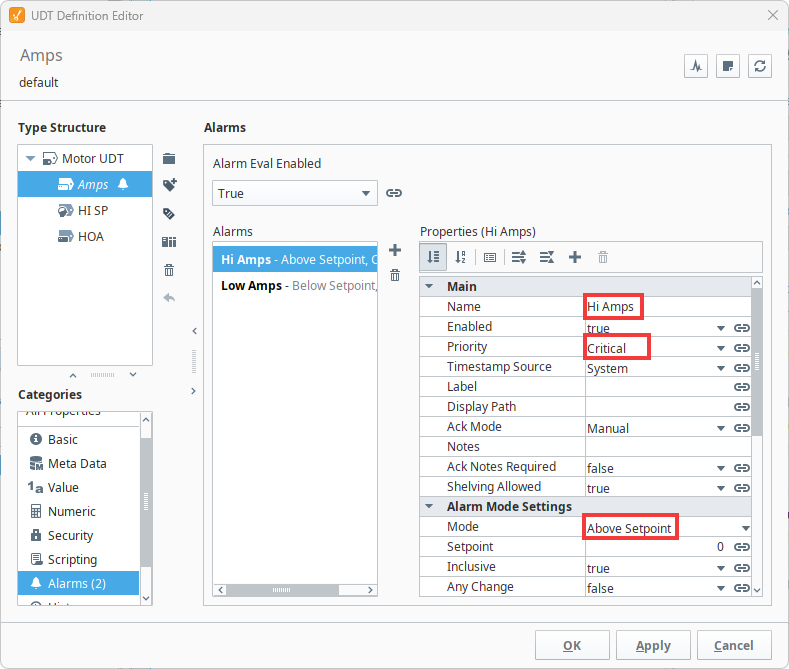 Configuring Dynamic Setpoints Inside a UDT Step 8