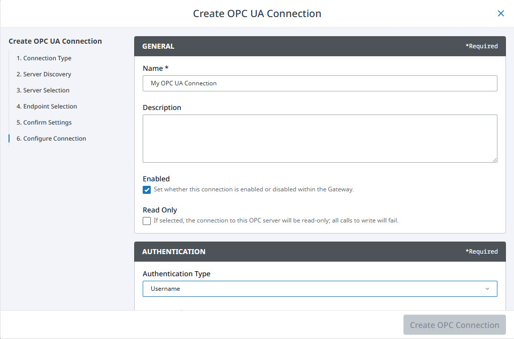 Configuring OPC Client Connection Step 12
