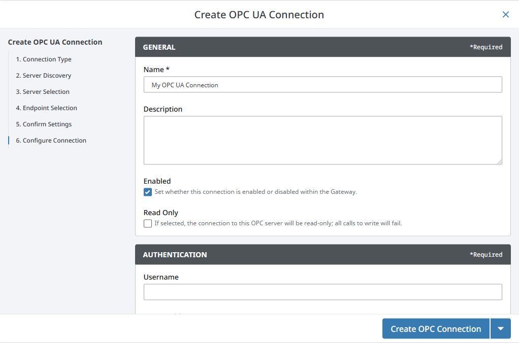 Configuring OPC Client Connection Step 12