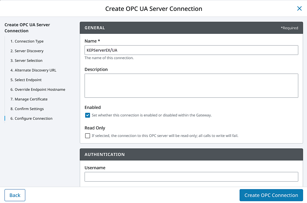 Connect to KEPServerEX Step 9