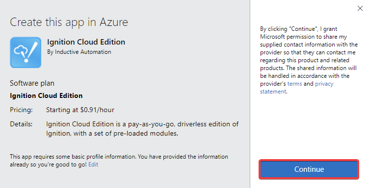 Create VM from Azure Marketplace Step 5