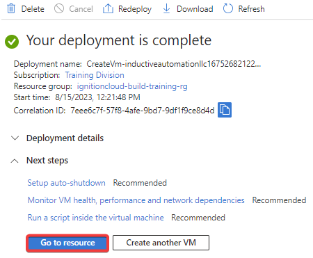 Create VM from Azure Marketplace Step 8