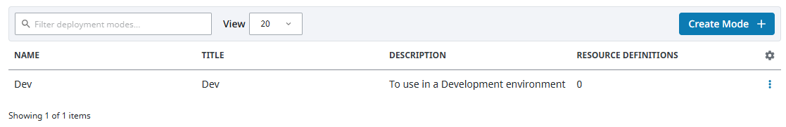 Creating a Deployment Mode Step 4