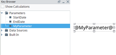 Data Keys on Report Text Shape