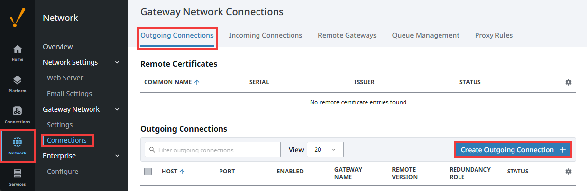 Gateay Network Connection Example Step 2