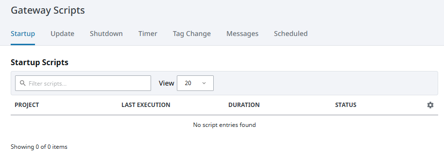 Diagnostics - Gateway Scripts