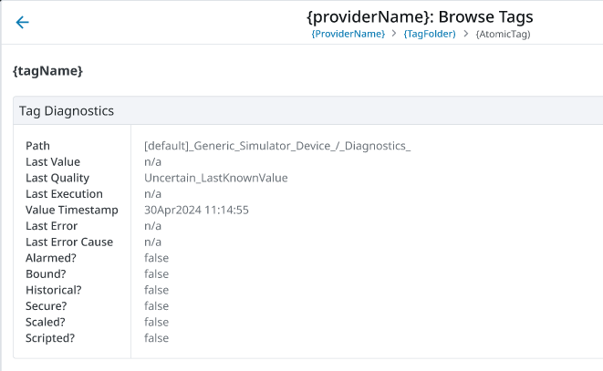 Gateway Services Page - Tag Individual Info