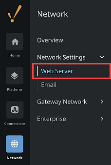 Gateway Webpage - Web Server Section