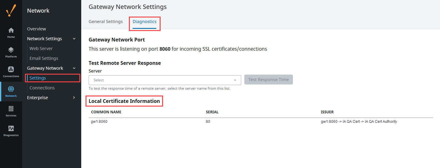 Local Certificate Information
