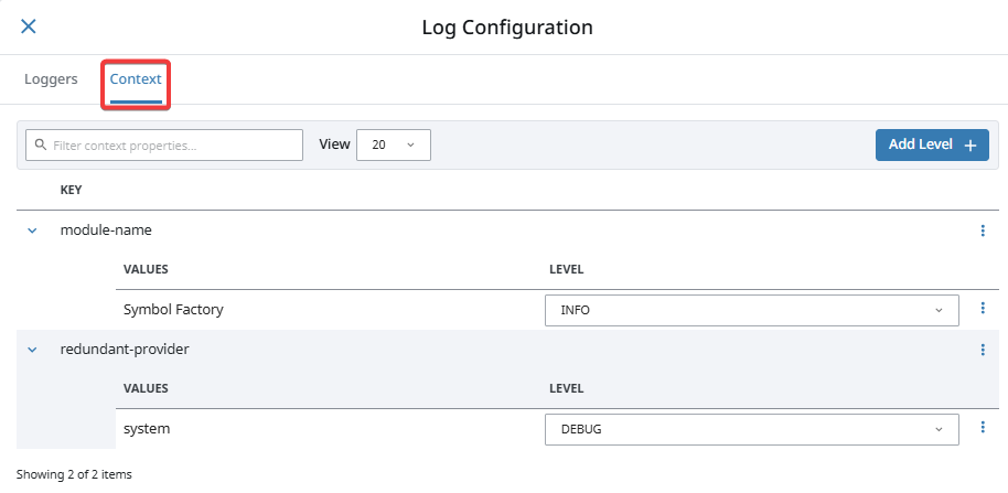 Mapped Diagnostics Context Keys