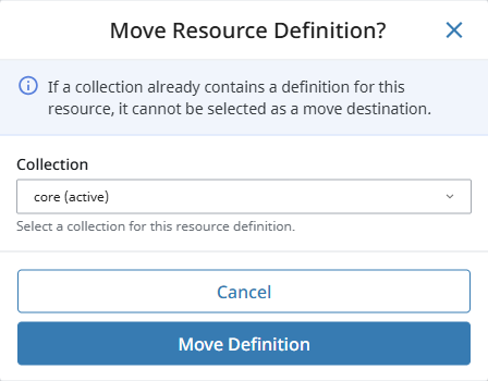 Move Resource Definition Override