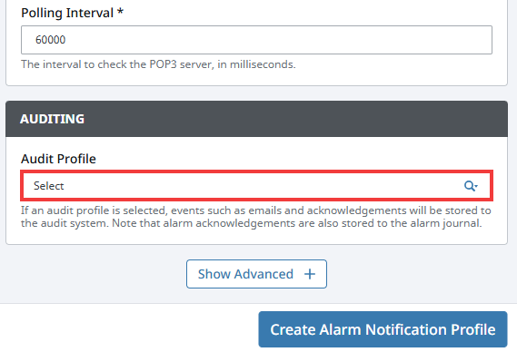 Notification Audit Profile Property