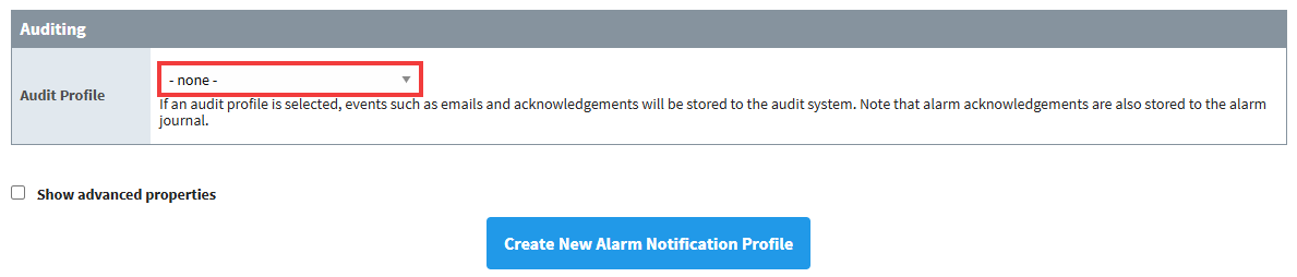 Notification Audit Profile Property