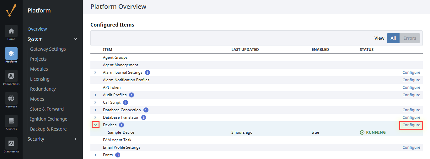 Platform Overview Page