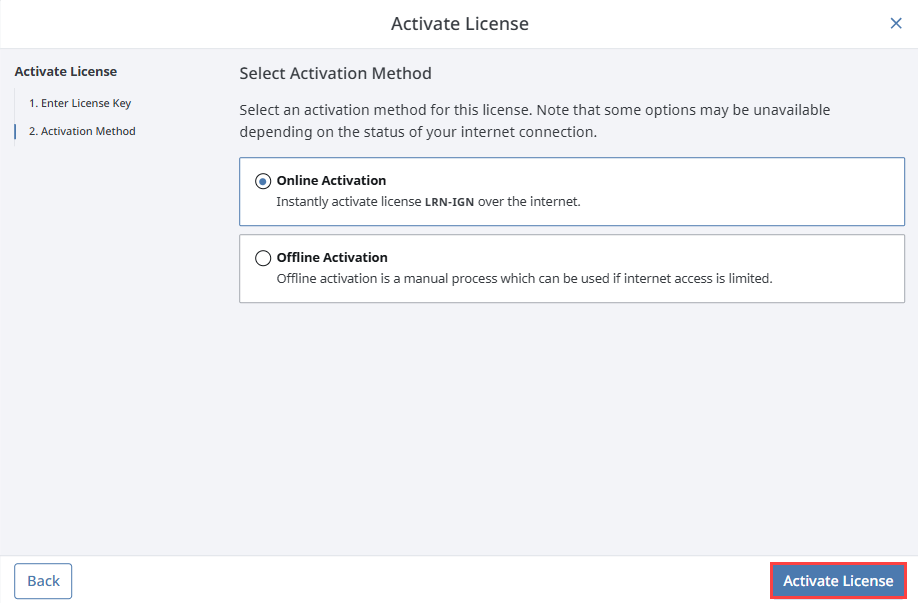 Part 2a Online Activation Step 4