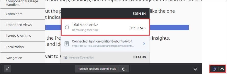 Perspective Session Trial Period Status