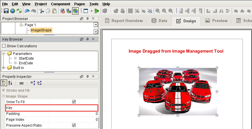 Image dragged from Image Management Tool