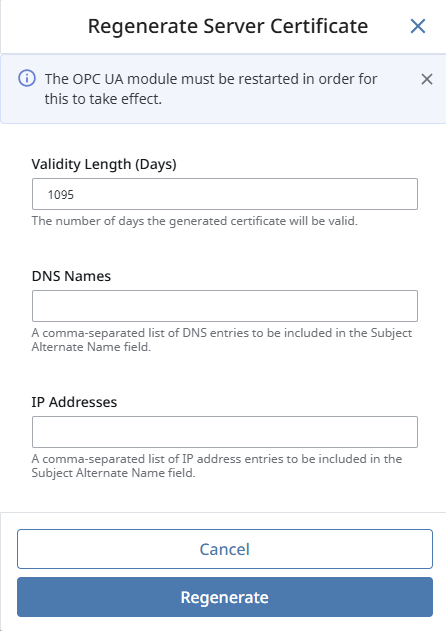 Regenerate Current Certificates