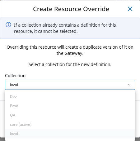 Resource Definition No Deployment Mode Available