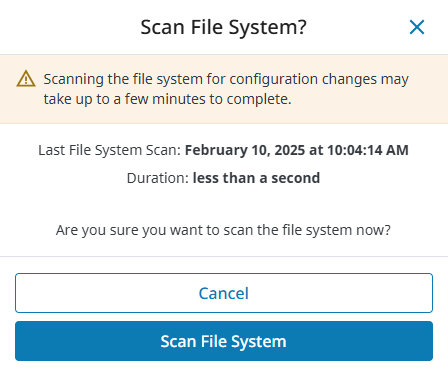 Scan File System Prompt