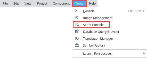 Script Console Location in Menubar
