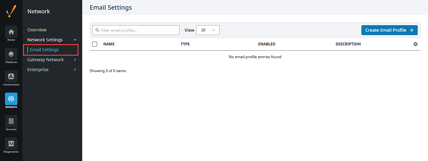 Setting Up an Email Profile
