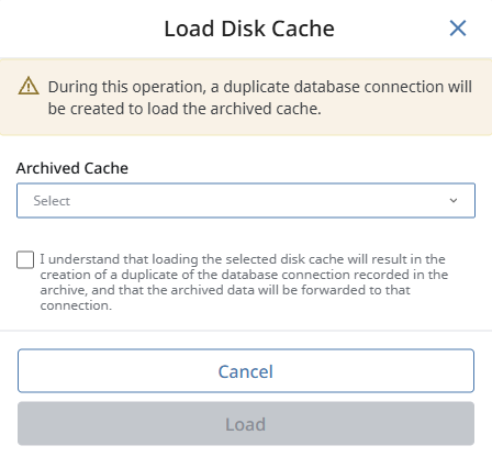 Load Disk Cache Popup