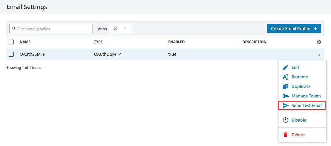 Test OAuth2 Email Profile Example Step 1