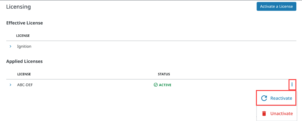 Updating a License - Online License Update