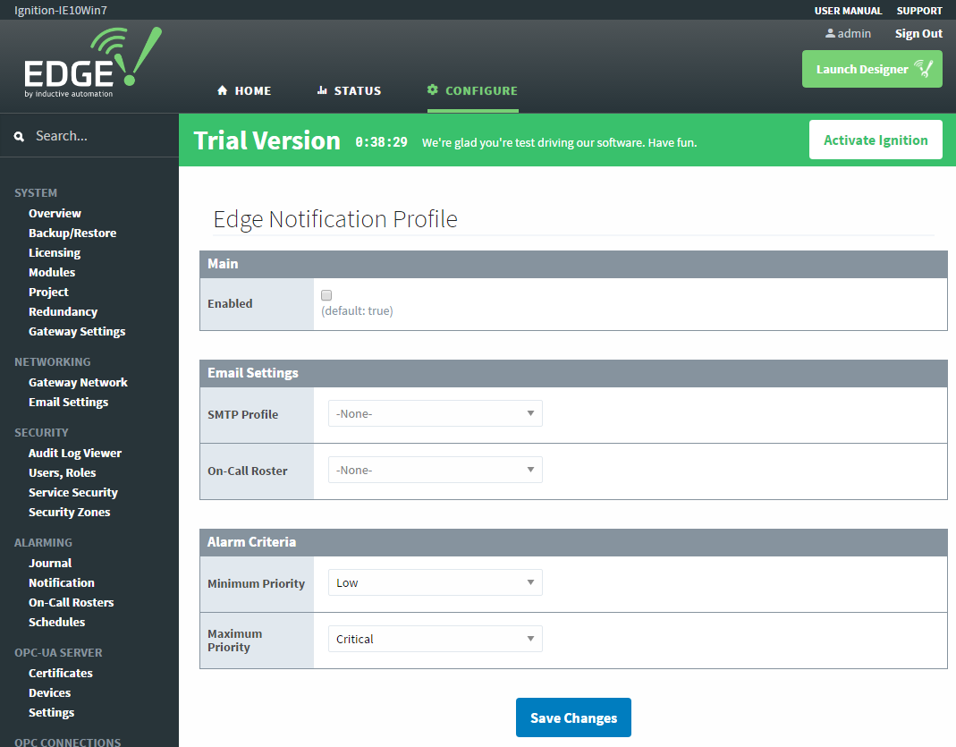 Edge Panel Plugin Gateway Webpage