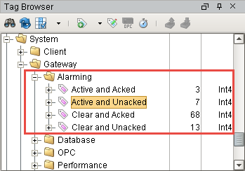 Alarm Status Tag Browser