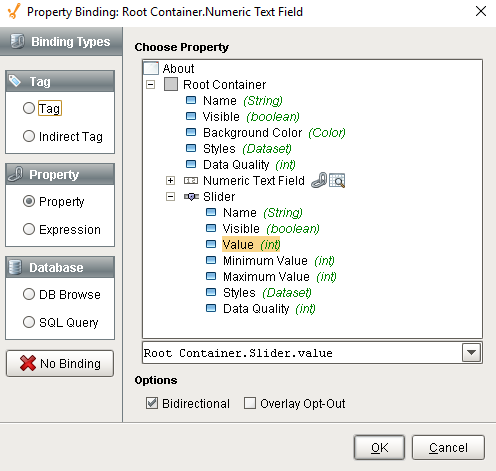 Bidirectional Property Binding