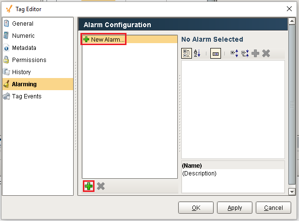 Configuring an Alarm on a Tag Step 3