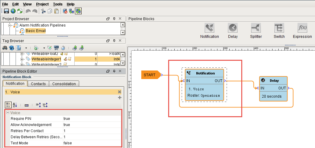 Configuring the Voice Call Script
