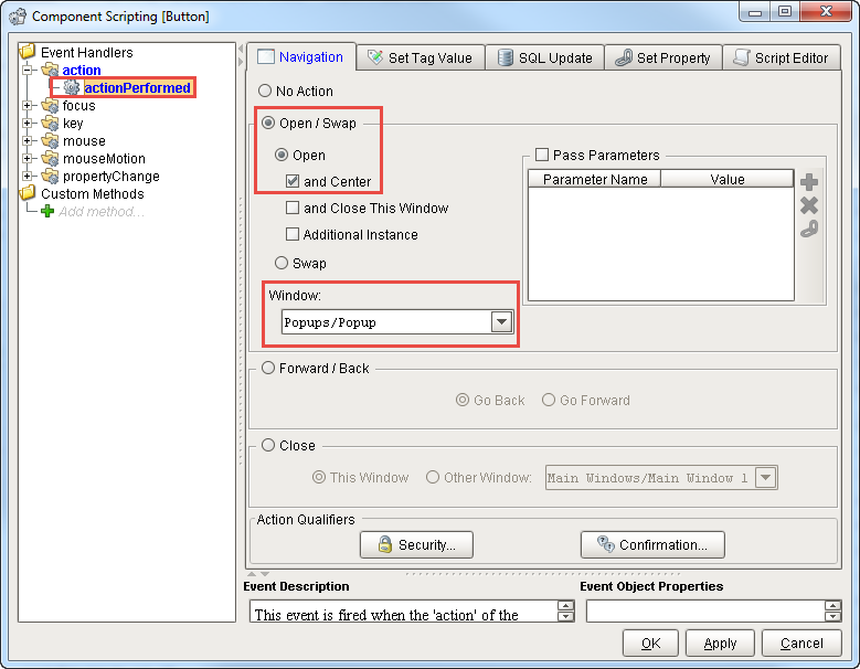 creating a popup window step 3