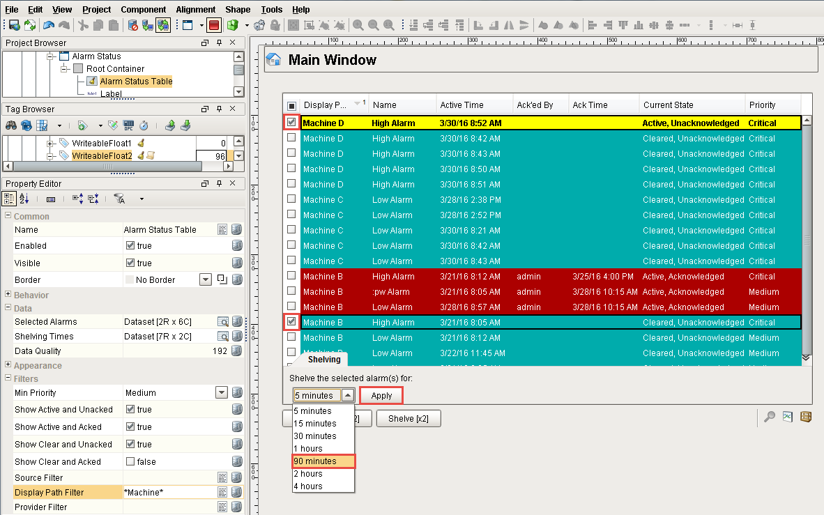 Custom Shelving Duration Modify Shelved Times