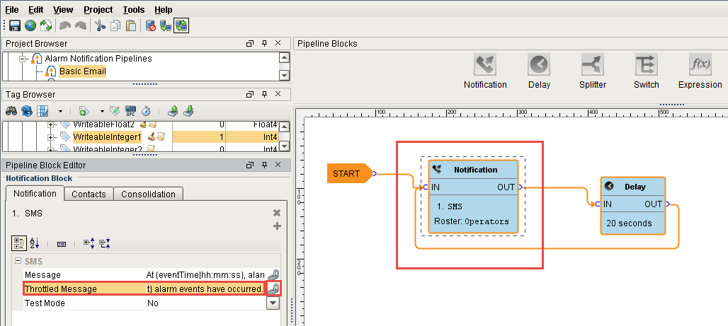 Customize SMS Message Script with Notification Block Step 3