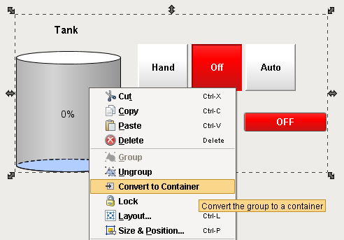 Difference Between a Container and a Group