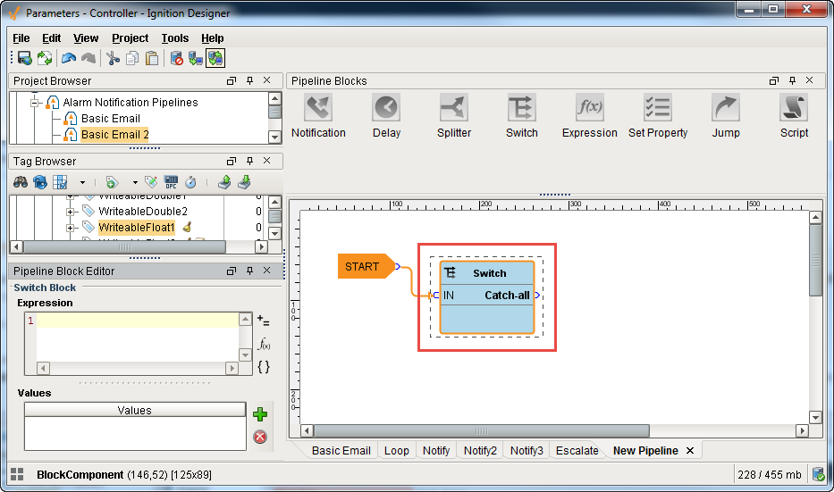 Filter on Alarm Associated Data Step 1