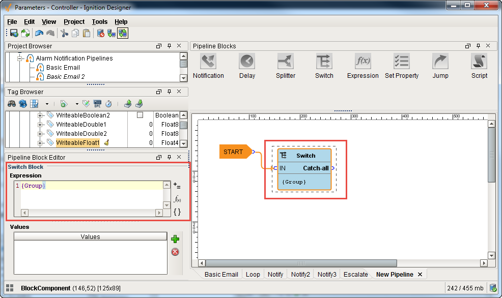 Filter on Alarm Associated Data Step 2