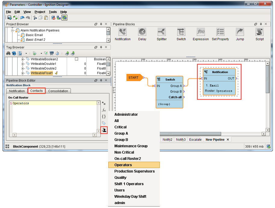Filter on Alarm Associated Data Step 4