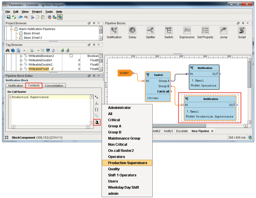 Filter on Alarm Associated Data Step 5
