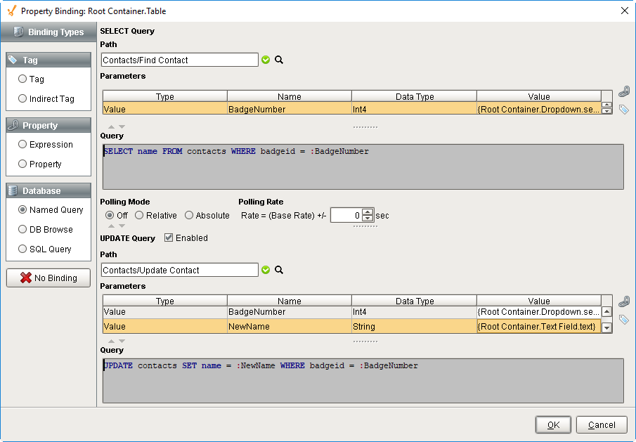 Named Query Binding: Using Named Queries on Scalar Properties