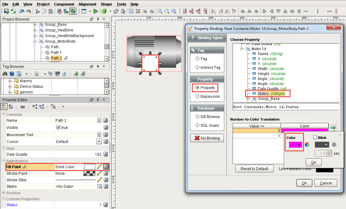 Property Binding Binding Window