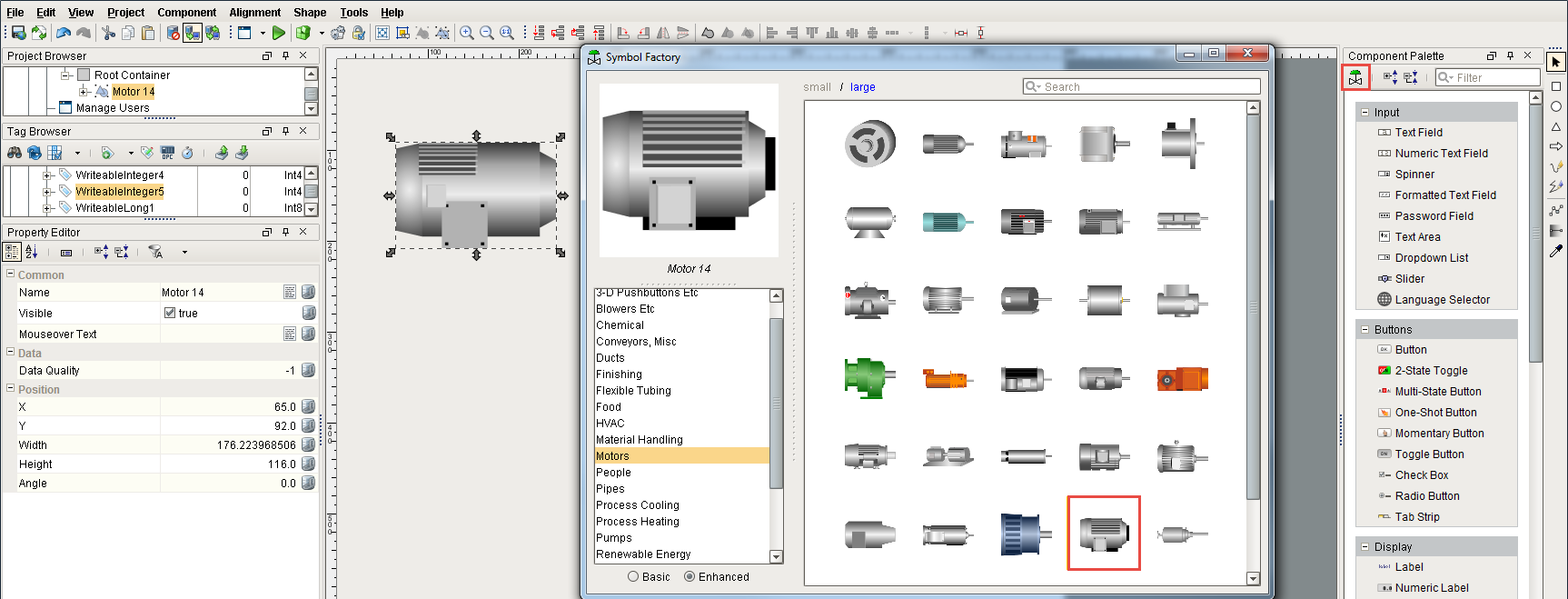 selecting components of the SVG 1