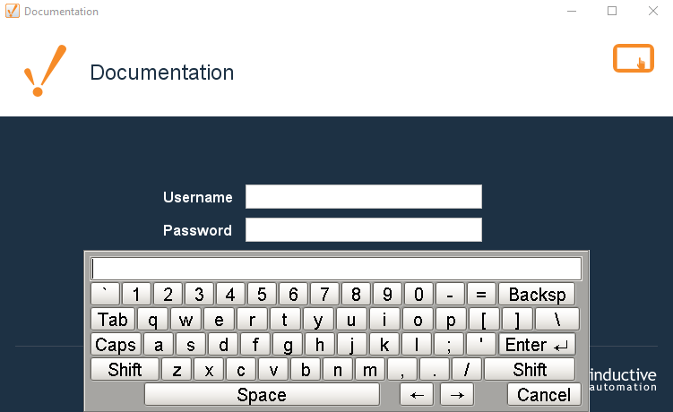 Vision Client Touch Screen Mode